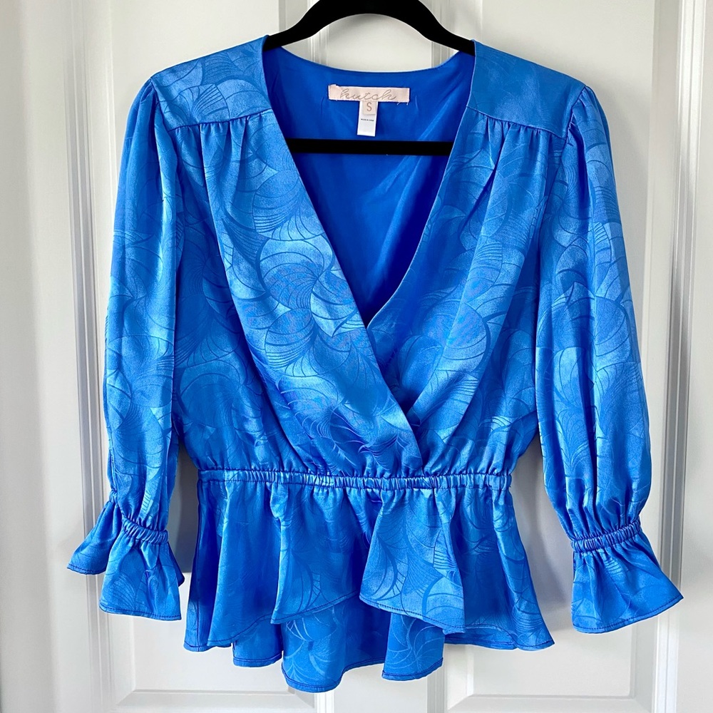 Hutch Blue Satin Blouse